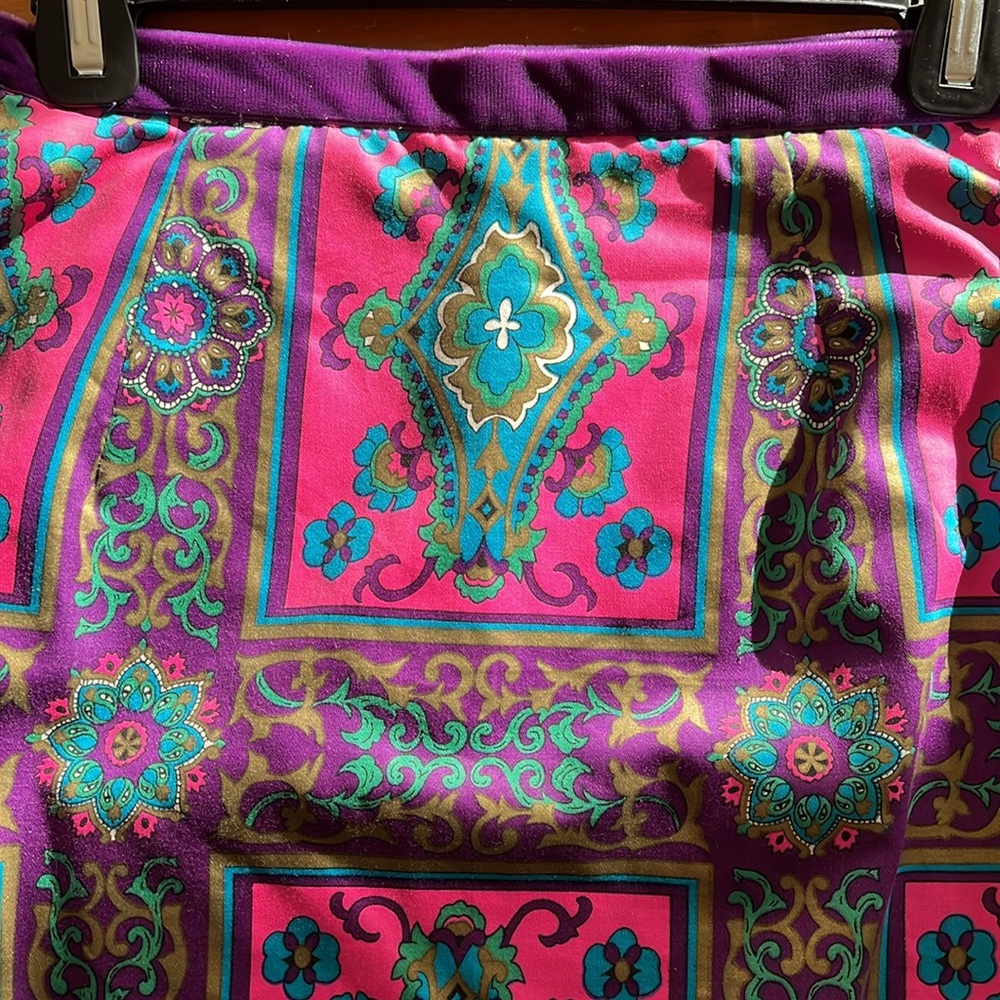 Vintage Alex Colman California 60s Psychedelic Maxi Skirt Pink Teal Purple - Picture 3 of 12